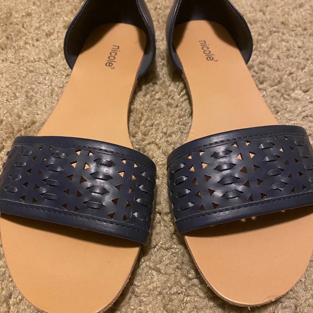Navy flats